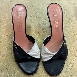 Escada 37.5 heels Vero Cuoio made in Italy